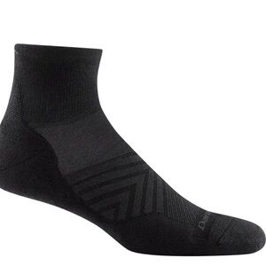 DARN TOUGH MERINO WOOL RUN 1/4 SOCKS BLACK - XL